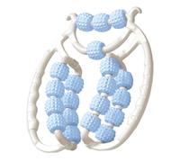 Rouleau de Massage Musculaire Anti-Cellulite - Masseur à 4 Roues pour Jambes, Bras et Corps, Relaxation Trigger Point, Soulage la Fatigue (Bleu)