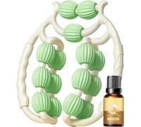 Rouleau de Massage Musculaire des Tissus Profonds, Foam Roller Massage Anti Cellulite,Huile de Massage,Rouleau massage,Masseur de Jambes Et Relaxation Trigger Point, Accessoires de Manuel (Vert)