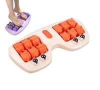 Rouleau de massage portable pour les pieds, rouleau pour la fasciite plantaire, relaxant et soulageant instantanément les pieds, plusieurs modes, ergonomique et léger (Orange)