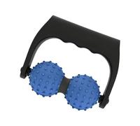 Rouleau de massage pour fascias, cacahuètes, double point de déclenchement, tenu à la main pour massage musculaire, yoga, relaxation, physiothérapie - Accessoire compact pour les déplacements - Bleu