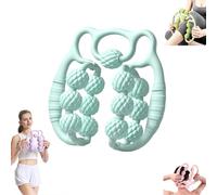 Rouleau de Massage pour Jambes et Mollets 360° - Masseur de Mollet avec 13 Rouleaux, Appareil de Massage Anti-Cellulite pour Cuisses et Jambes, Foam Roller Soulagement Musculaire (Vert menthe)