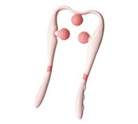 Rouleau de massage pour le cou, rouleau de massage cervical, relaxant cervical portable avec 3 balles 400 mAh pour la maison et l'extérieur, outil de massage électrique, bleu, rose