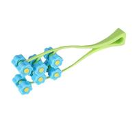 Rouleau de massage pour le visage | Graine rose | Portable en forme de Y avec poignée confortable | Rouleau de fleur 3D | Double clips | Équipement de relaxation manuel pour femmes et filles