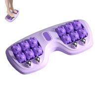 Rouleau de massage pour pieds - Double rouleau d'acupression portable pour soulager la fasciite plantaire - Pour la maison et le bureau - Violet