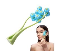 Rouleau de Massage Visage en Forme de Y Outil de Beauté Visage 3D Fleur Rouleau Outil Manuel Relaxation pour Femme Fille