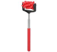 Rouleau de Masseur Arrière Télescopique Réglable Akozon - Outil de Soulagement Musculaire Rotatif à 360 ° pour le Dos, les Bras et la Tête (rouge)