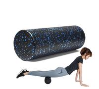 Rouleau de mousse haute densité avec lisse | 45 x 15 cm Firm Yoga Massage Stick | Blue Black Gym Equipment For Back | Post-Workout Muscle Relaxation Pilates Tool