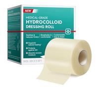 Rouleau de pansement hydrocolloïde 5 cm x 3,6 m, pansements hydrocolloïdes pour le soin des plaies, pansements hydrocolloïdes auto-adhésifs pour ampoules, coupures et protection de la peau