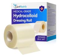 Rouleau de pansement hydrocolloïde 5 cm x 5 m | Rouleau hydrocolloïde - Pansement autocollant et imperméable | Pour ampoules, coupures, boutons et petites plaies | Respirant, doux pour la peau et