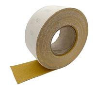 Rouleau de papier abrasif auto-agrippant, 7,6 cm x 18,1 m en oxyde d'aluminium auto-agrippant, dos en tissu émeri pour finition de meubles en bois, ponçage, polissage et travail du bois (80 Grit)