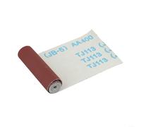 Rouleau de papier abrasif en tissu émeri de 10 cm x 100 cm pour polissage du métal et du bois, imperméable, résistant à l'huile, flexible, rouge, grain 80 à 800 (grain 400)
