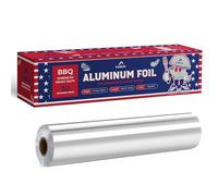 Rouleau de papier aluminium robuste BBQ - 12 pouces x 150 pieds (150 ft²) - Qualité BBQ, extra épais, durable pour l’industrie alimentaire, avec coupeur intégré - LuxLiv®