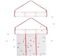 Rouleau de Papier Anti-Mouches Collant 2 pièces 13, 12 Pieds Horizontal ou Vertical - Rouleau de piège à Mouches Suspendu pour Jardin d'écuries Serre intérieure extérieure