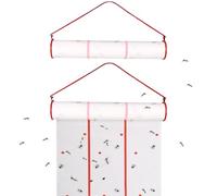 Rouleau de Papier Anti-Mouches Collant 2 pièces Horizontal ou Vertical - Rouleau de piège à Mouches Suspendu pour Jardin d'écuries Serre intérieure extérieure, 13, 12 Pieds