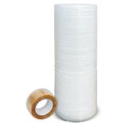 Rouleau de papier bulle 100 cm x 50 m + ruban d'emballage 48 mm x 66 m | Plusieurs dimensions | Idéal pour l'emballage, le déménagement, la protection