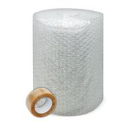 Rouleau de papier bulle 50 cm x 50 m + ruban d'emballage 48 mm x 66 m | Plusieurs dimensions | Idéal pour l'emballage, le déménagement, la protection
