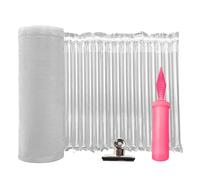 Rouleau de papier bulle gonflable pour coussin d'air - 35,1 cm x 50 m avec pompe gratuite, coussin d'air Jarler pour emballage lourd, fournitures de déménagement, grand rouleau de papier bulle