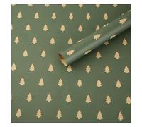 Rouleau de papier cadeau à motif sapin Noël et flocons neige, idéal for les fêtes loisirs créatifs Fournitures for emballage, grand rouleau Papier d'emballage de Noël(Green C)