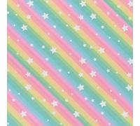 Rouleau de papier cadeau arc-en-ciel avec motif étoile - 70 cm x 2 m - Papier cadeau pour anniversaire d'enfant - Rouleau de papier cadeau - Papier d'emballage coloré et papier d'emballage