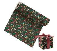 Rouleau de papier cadeau de Noël - Fournitures de papier cadeau amusant édition 67, boîte à bonbons | pour amis, organisateurs d'événements, bureau, collègues, clubs sociaux, groupes communautaires