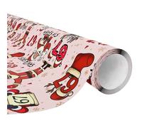 Rouleau de papier cadeau de Noël - Mini rouleau de papier cadeau amusant Six Seven Meme pour Noël Secret Santa & Gag Cadeaux 90/180/450 x 50 cm