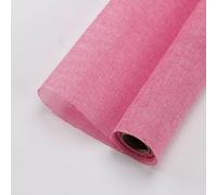 Rouleau de papier cadeau en lin de style coréen 48 x 450 cm vintage naturel pour bouquet de bricolage, emballage cadeau pour Saint-Valentin, mariage, fête d'anniversaire (rose)