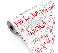 Rouleau de papier cadeau, grand rouleau de 62 cm x 100 m • Texte Merry Christmas • Idéal pour : magasins, commerces, cadeaux, anniversaires, baby shower mariages [FP Fiesta Paper]