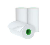 Rouleau de papier collant de longue durée de 2 ans 56 x 30 mm / 2,2 x 1,2 pouces autocollants noirs adhésifs pour imprimante A6/A8/A9 de 3 rouleaux