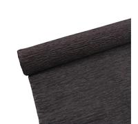 Rouleau de papier crépon premium de 70g pour la fabrication de fleurs - Feuilles de papier crêpe blanc, vert, rose, banderole - 25,4 cm de largeur, 2,44 m de longueur (Noir)