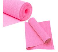 Rouleau de papier crépon rose - 50 cm de large et 250 cm de long - Pour la fabrication de fleurs, les cérémonies de mariage, la décoration de fête d'anniversaire, les vacances, les loisirs créatifs (2