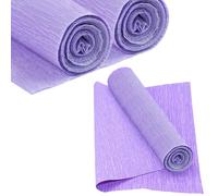 Rouleau de papier crépon violet clair, 50 cm de large et 250 cm de long, pour la fabrication de fleurs, la cérémonie de mariage, la décoration de fête d'anniversaire, les vacances, les loisirs
