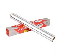 Rouleau de papier d'aluminium argenté 30 cm x 20 m pour la cuisson, la torréfaction, l'emballage et le stockage des aliments dans les fours, congélateurs ou sur les grilles de barbecue avec