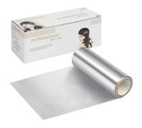 Rouleau de papier d'aluminium argenté professionnel de 15 m - 1 feuille d'aluminium pour coiffure, mise en évidence, balayage, coloration des cheveux et blanchiment - Facile à déchirer pour coiffeurs