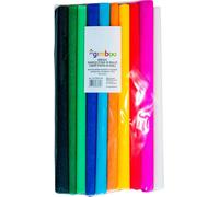 Rouleau De Papier De Soie Froissé Gimboo, Coloré 25X200Cm 10Pcs