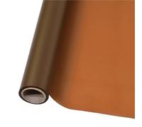Rouleau de papier d'emballage de fleurs de brouillard de couleur, 60cm x 11yards, papier épais imperméable, matériaux d'emballage for Bouquet, papiers perlés(Brown Orange)