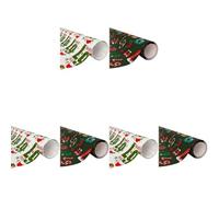 Rouleau de papier d'emballage de Noël, 2 pièces, 70,87x19,69 pouces, cadeau de vacances amusant pour adolescents, cadeaux et bouquets DIY
