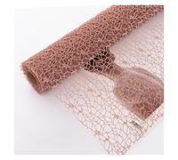 Rouleau de papier d'emballage en dentelle jacquard - 4,57 m x 0,5 m - Enveloppes de bouquet floral texturé pour fleurs fraîches, fleuriste de qualité supérieure et emballage cadeau (07-kaki)