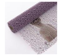 Rouleau de papier d'emballage en maille jacquard (4,57 m x 0,5 m) - Enveloppes de bouquet floral texturé pour fleurs fraîches, fleuriste de qualité supérieure et emballage cadeau (05-violet)