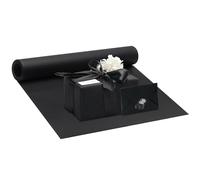 Rouleau de papier kraft pour loisirs créatifs, dessin, emballage cadeau, art mural - Noir - 15 m