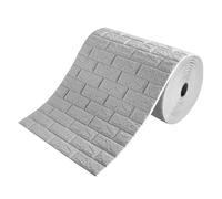 Rouleau de papier peint autocollant 3D épais pour chambre à coucher et salon - Papier peint gris - 0,2 x 0,7 x 3 m - Facile à appliquer - Revêtement mural intérieur