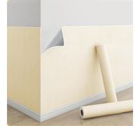 Rouleau De Papier Peint Isolant Thermique, Papier Peint Autocollant Mural Anti-humidité, Stickers Muraux Imperméables pour Décoration Salle de Bain Chambre Cuisine(Beige,50 x 500 cm)