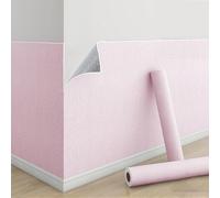 Rouleau De Papier Peint Isolant Thermique, Papier Peint Autocollant Mural Anti-humidité, Stickers Muraux Imperméables pour Décoration Salle de Bain Chambre Cuisine(Rose,50 x 7000 cm)