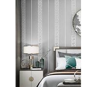 Rouleau de papier peint non tissé pour chambre à coucher, salon, 9,5 x 0,53 m, 7 couleurs, gris argenté