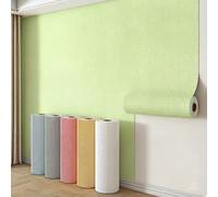 Rouleau de papier peint thermique auto-adhésif, revêtement mural texturé isolant de 3 mm d'épaisseur pour murs mauvais froids du plafond de cuisine (vert matcha, 280 x 50 cm)
