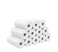 Rouleau de papier pour imprimante photo, Rouleau de papier thermique for imprimante photo instantanée, recharge par lot de 3 (18 rouleaux), blanc et bordé(12 Rolls White)