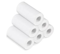 Rouleau de Papier Thermique Blanc de 56 Mm, imprimé Transparent Premium, Pulpe en Bois Pur avec Imprimante D'étiquette, Recharge de Caméra Instantanée, Rouleaux de Papier (6 rouleaux)