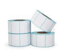 Rouleau de papier thermique pour étiquettes - 40 x 30 cm - Étiquettes adhésives pour balances - 800 feuilles par rouleau - Total de 15 rouleaux