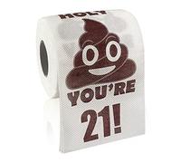 Rouleau de papier toilette amusant à 3 plis « Holy Poop You're 21 » - Cadeau amusant pour 21e anniversaire - Décoration de salle de bain pour garçons, fils et filles, Cheers to 21 Bday Party Supplies
