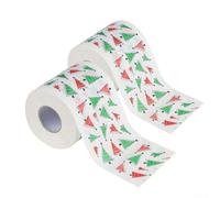 Rouleau de papier toilette de Noël avec imprimé Père Noël, décoration de salle de bain festive pour utilisation de mouchoirs sur le thème des vacances, idée de cadeau de Noël amusante, cadeau de Noël