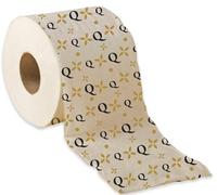 Rouleau de papier toilette personnalisé avec initiale et bandeau avec blagues amusantes - Idée cadeau plaisanterie mignonne, gadgets spiritueux lettre Q